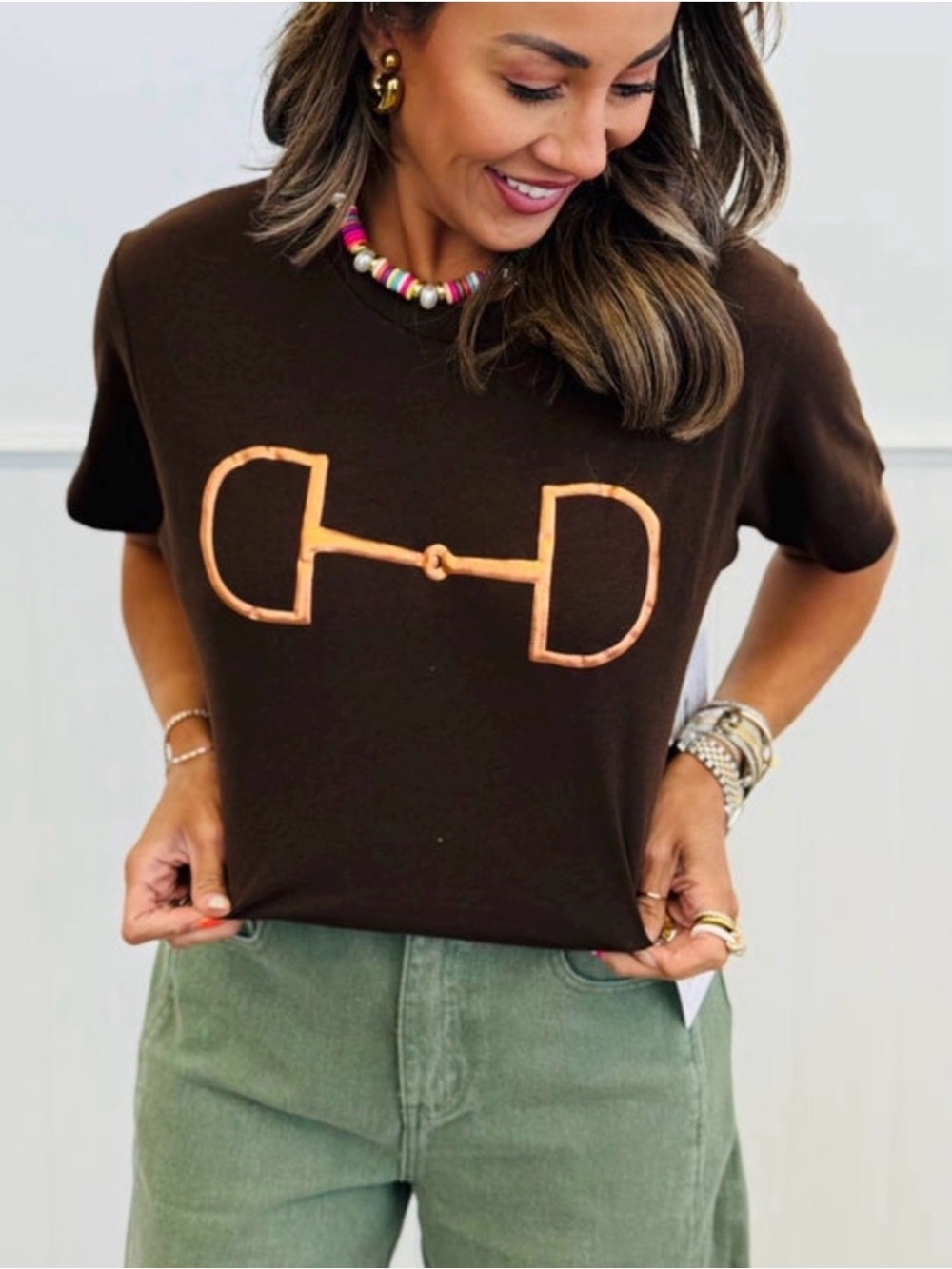 🆕🤎Horse Bit Graphic Tee SMALL
